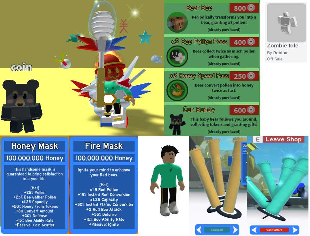 [ SALE ] Bee Swarm Simulator 43 Bees 9 Mythical Bees ( 4 Gifted ) 9 Event Bees ( 4 Gifted