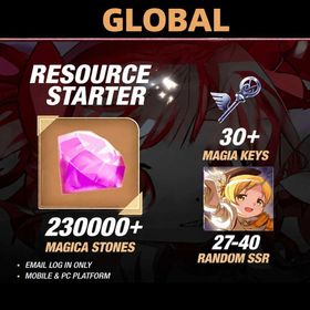 Global Server|230000+Magica Stones+Mami Tomoe-Tiro Finale+Magia Key×30+5★kloku Guaranteed Magla Key x2+27-40 Random Five-Star Characters+Account story is complete/Android/iOS Interoperability|Magia Exendra