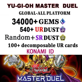 [Yu-Gi-Oh! Master Duel][Fast Delivery]34000+ diamond+[540UR dust +random SR]dust ✅100 Decomposable UR Cards [Send Konami account]✅Pass is full✅ Played the plot| Already ranked |Steam is not connected/ Android/IOS/Universal