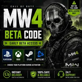 MW4 Beta Code ✅ Early Beta Access ✅ PlayStation, Xbox, Steam, Battle.net