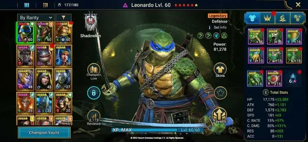 RSL# 294➤Lvl 50➤2x TMNT➤ 76.09M Silver➤2847 Mystery➤Kro'khad | 879K Power➤Mikage Fusion Ready➤ Changeable Email