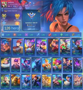 HERO 126 SKIN 168 | EMBLEM ALL MAX| KOF KARINA| VALE GARA| EPIC KHUFRA| HERO GOOD| SKIN GOOD| INSTANT DELIVERY