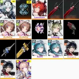 Asia|lv11|Arcane+Arcane weapons+Laevatain+Laevatain Weapon+Laevatain Weapon+Ardelia+Ardelia+weapons+Lifeng+weapons+weapons+weapons+XaiHi+XaiHi+Wulfgard+Wulfgard+Liino+Random 4 stars|The novice pool has not been moved|Fast delivery