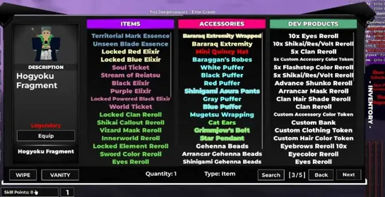 Type Soul | Old True Starrk Account (True Vastocar) | Clan: Jaguerjaguez | Kido Build | X Partial Move | LOTS OF FREE STUFF // SEGUNDA UNLOCKED // VERIFIED ( I WILL GIVE THE EMAIL) // HELL STONE