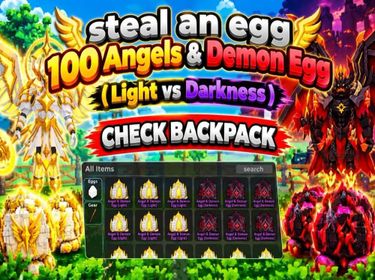 Steal An Egg 🌘 Angel & Demon Egg ( Light vs Darkness Area )