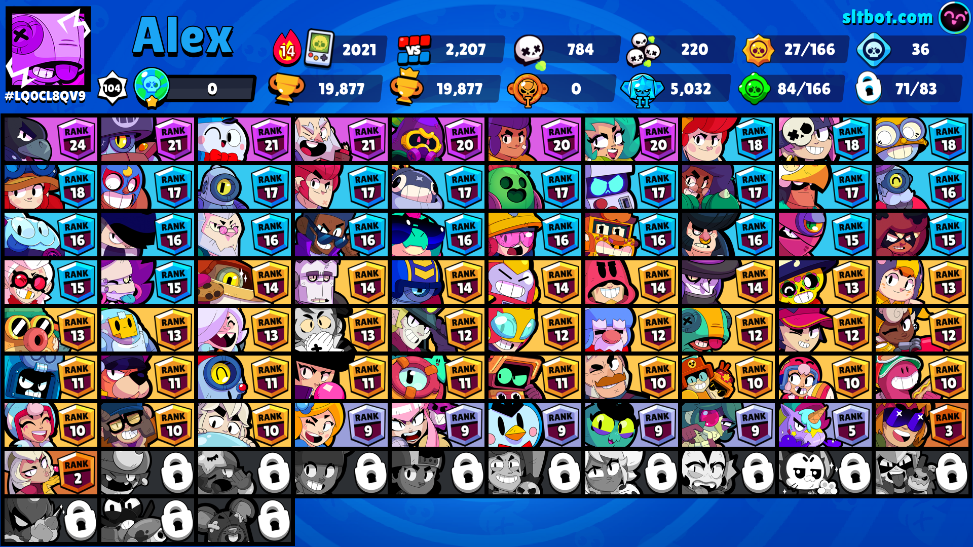 Lvl 104 + 68 Brawler (5 legend) SPIKE + CROW + LEON + SURGE