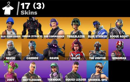 Fortnite: 17 SKINS Omega (Stage 5) | Blue Team Leader | Sub Commander | Havoc | Blue Striker | Trailblazer + 300 VB ✅ All Platforms ✉️ Full Access