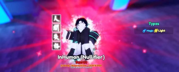InHuman / Dazai (Nullifier) - Anime Adventure