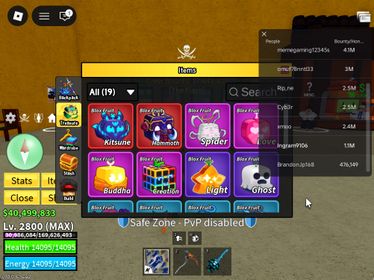ID 617:Level 2800+God+SG+ Kitsune Mammoth Inven|Unverified Account|Auto Delivery|Blox Fruits