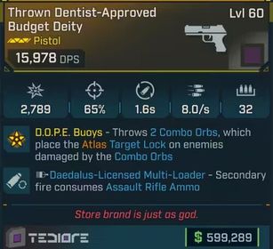 ⭐[GOD ROLL] L60/L70 BUDGET DEITY - SEE IMAGES FOR STATS⭐