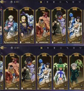 JGS60 – EU Starter Account | 11 SSR, Limited Jotaro, 2x Caesar, 7K Gems, Beginner Banner Active