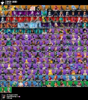 [PC/XBOX] 213 skins 🔥 Renegade Raider 🍁 FNCS Renegade 🍁 Lina Scorch 🍁 Subzero Cryptic 🍁 Spectra Knight 🍁 Optimus Prime 🍁 Peter Griffin 🍁 Era 💰 50 VB