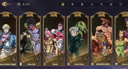 JGS58 – NA Starter Account | 11 SSR, Limited Jotaro, 3x Caesar, 7K Gems, Beginner Banner Active