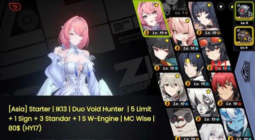 [Asia] Starter | IK13 | Duo Void Hunter  | 5 Limit + 1 Sign + 3 Standar + 1 S W-Engine | MC Wise | 80$ (HY17)