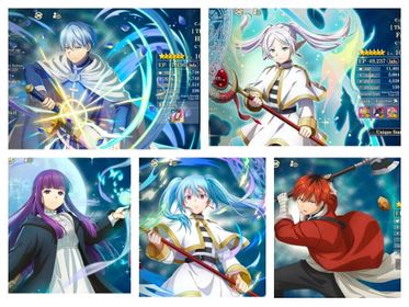 8.350 gems 💎 Full Limited Collab Frieren + Collab Danmachi + SAO Kirito + Tales Alphen + 87 Char EX 7* + 6*  Troop Ep 470K, ANDROID,, Asia Server