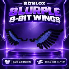 🔥 Roblox Blurple 8-Bit Wings | Roblox 20th Anniversary | 8-Bit Pixel Wings | Avatar Back Accessory | Digital Code/Key