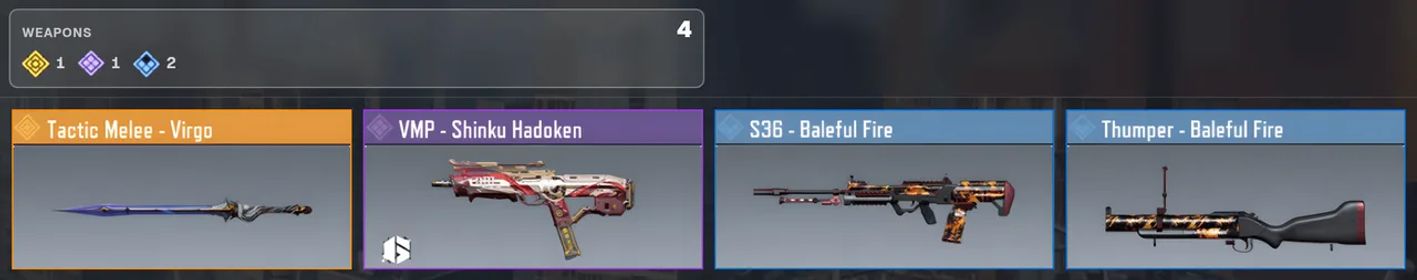 💎 VMP ✨ Tactic Melee - Virgo | ⚡ 1 Legendary · 1 Epic · 2 Rare