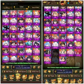 Asia, 1.300💎 14,6 Million buff, 27LR + 🔥16UR + 43 collab chars, have 206x LR coin + newest char another Meliodas + another Ban
