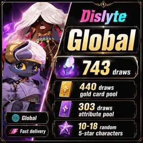 Global | 743 draws, 440 draws gold card pool, 303 draws attribute pool, Tevor Sphinx, Cecilia Isis, 10-18 random 5-star characters