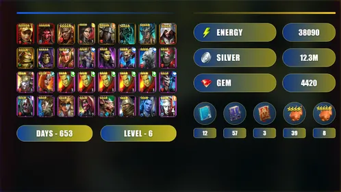 🗡️ Cinda Forgeheart + Komidus Darksmile + Rathalos Blademaster | Level 6 | 💎 4420 Gems | ⭐ 8 Lego | 653d
