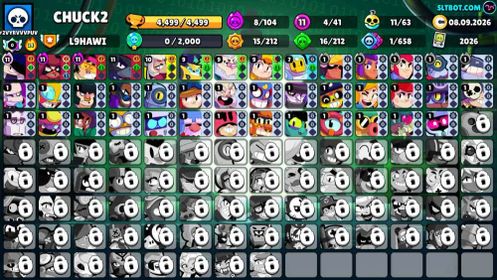 BS | CHUCK2 | BRAWLERS 41/105 | 4 MAX HC | 4K TROPHY | GEMS 44 | CN FREE