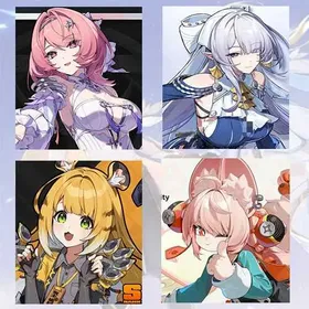 Asia|Female lv 8-12| Remielle Dan + Velina + Ju Fufu + Zhao  + Random 4-star character|Fast delivery
