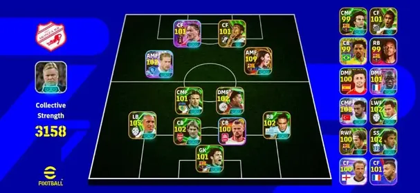 Android Coin Available 6,500+🔥 Leo Messi 109✅Robarto Carlos 105✅Kevin de Bruyne 102✅Neymar 101✅Raijkard 102✅Tony adams 102✅Raul 102✅Nunez 101✅Kokcu 102✅Hazard 102✅Kante 101✅Baia 101✅Linked With Only Konami id Buyer Mail Added🌟Android and iOs[FAST DELIVERY]