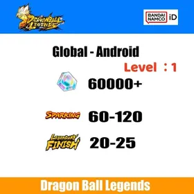 Global-Android | 60000+ Chrono Crystal | SP:60-120 | LF:20-25 | BANDAI-ID | Level 1 | Fast delivery