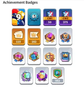 LVL 61 | KT 16 | 9.3K Trophies | 5,789 Gems | 14 Evos | 1 Hero | 115 Emotes | 5 Skins