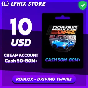 Roblox Driving Empire 💸50M - 80M+ Cash Account - ✅Auto Delivery ✅