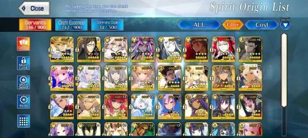 NA LB 2 Lv 120|R+O|11 SSR Servant|Arcueid (NP 2),Oberon,Summer Ibuki,Lady Avalon,Waver,Cu Alter,Etc|110 SQ|BDay Unset|FGO971