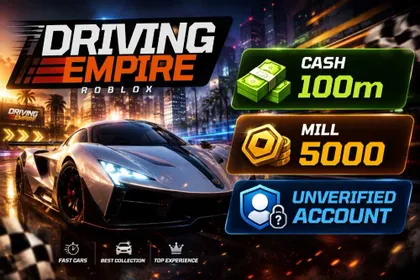 Roblox Driving Empire 💸100 M+💸 Cash Account | Gamepass Vip - ✅Unverified Account✅