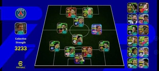 🔥 3233 Collective Strength || Only Konami || 🐐 107 Ronaldo x Jan Koller || ⚡ Forlan x Messi x Modric x VVD || 💎 Meta Team