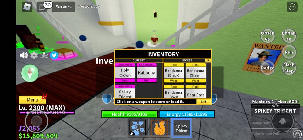  Instant Delivery Blox Fruit Lv 2300 Flame V2 Spikey Trident Unverified 14