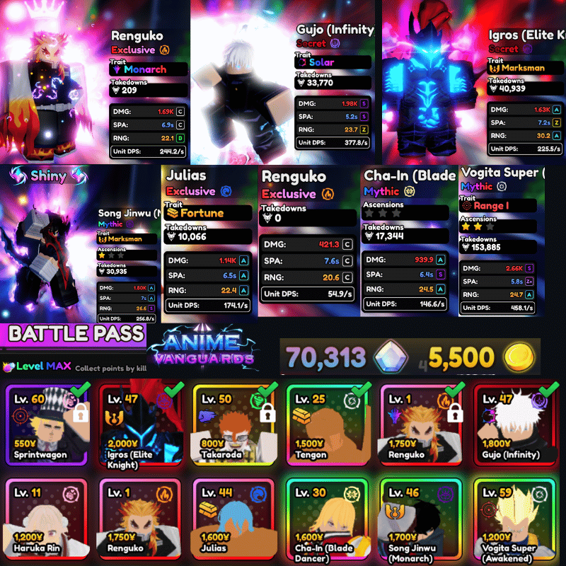 ID837 Renguko Monarch,Gujo Secret Solar,Igris,Shiny Song Jinwu,...Anime ...