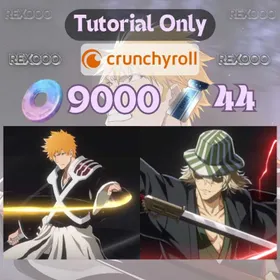NA Crunchyroll · Ichigo Kurosaki Dual Zangetsu + Kisuke Urahara + 9k Jade + 44 Standard Tickets · Gacha Reroll Account · Tutorial Only · Instant Delivery