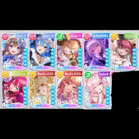 9 SSR || Starter : Tokino Sora, Hoshimachi Suisei (Summer), Akai Haato, Nekomata Okayu, Houshou Marine, IRyS, Otonose Kanade (Summer), Ichijou Ririka