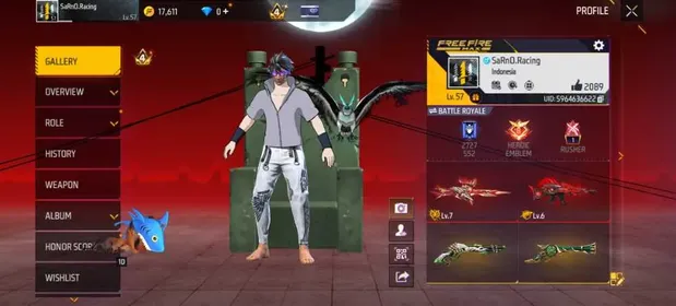 F451✨LV 57✨4 EVO 1MAX✨WOODPECKER MAJESTIC MAX✨SCAR MEGALODON LV.6✨210 COSTUME✨108 BUNDLE✨257 WEAPON✨M1887 HAND OF HOPE✨MP40 UCHIHA LEGACY✨M1887 MAMBA GNAW✨LOGIN GOOGLE✨SAFE ACCOUNT