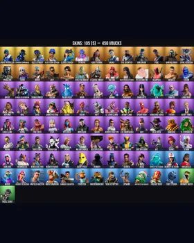 105 Skins Lara Croft ⭐️ Deadpool ⭐️ Meowscles ⭐️ Midas ⭐️ Fishstick ⭐️ Skye ⭐️ Rippley vs Sludge ⭐️ Lana Llane ⭐️ Kor ⭐️ Torin ⭐️ Dynamo ⭐️ Blue Team Leader ⭐️ Rebirth Raven ⭐️ Tony Stark ⭐️ Jennifer Walters ⭐️ Doctor Slone ⭐️ Mystique ⭐️ m9026632740