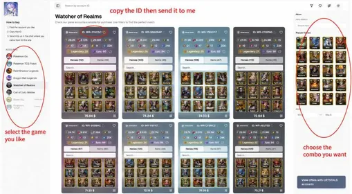 Premium starter Account- Pick your starter combo today- any legendary  Character you want👑