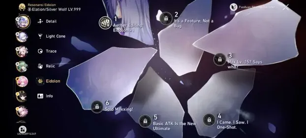 Asia| swlv999 E1 sign + yao sign + sparxie + tribbie E1 + castorice sign + evernight + hycine + cyrene sign tl 70