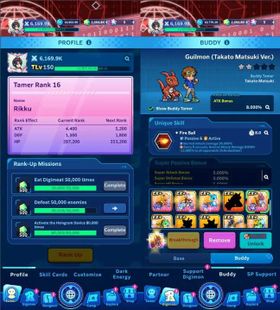 DU26 – Global Endgame Account | Level 156, 6M Power, 2,000K Gems, SP Support + Multiple Mega Digimon