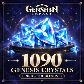 Genshin Impact - 1090 Genesis Crystals (980 + 110 Bonus)