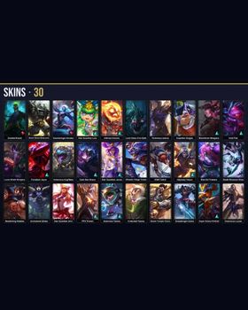 🌍 EUW ⭐ Unranked 🎨 30 Skins 🏆 98 Champions 💙 4K BE 📈 Level 211 🏅 3 Victorious 🏅 Riot Girl Tristana 💎 3 Legendary 🔹 Zombie Brand 🔹 Dawnbringer Soraka 🔹 Star Guardian Ahri 🔹 Boom Boom Blitzcrank 🔹 Star Guardian Lulu 🔹 Infernal Amumu m9693351827