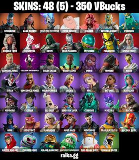 [PC/PSN/XBOX] 48 skins | Emma Frost | Mysterio | War Machine | Captain Jones | Doom | Hunter Kafka | Peter Griffin | Khaby Lame | Solid Snake | Ahsoka Tano #384