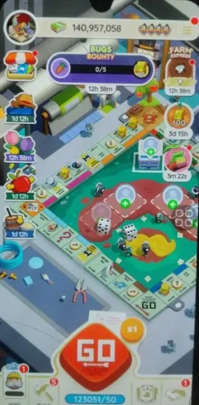 ACCOUNT MONOPOLY GO 100K DICE LEVEL 70 + FREE EXTRA DICE 10K-30k