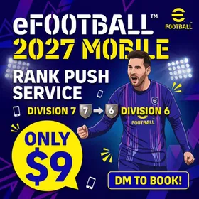 RANK PUSH eFootball mobile 2027 rank Division VS people rank 7 to rank 6