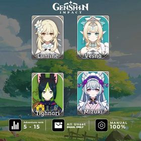 [ASIA] AR 9 | Vesna + Tighnari + Mizuki | All Unset | No Cheat | Fast Delivery | VesTMiz9F