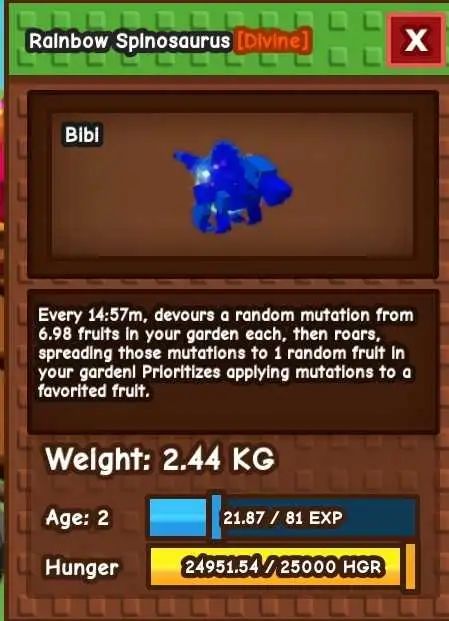 thumbnail image 2 of Spinosaurus Collectible From Roblox Grow A Garden - New In Package 2 of 5