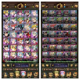 GLOBAL 1.300💎 | 10.2 Million CC | New Odin | 17LR | ALL BASIC UR | Basic UR Lancelot 6/6 | All Collab Solo Leveling | All Collab The Eminance In Shadow | Collab Re:Zero | Collab Fire Force | Collab Konosuba | Collab Gachiakuta